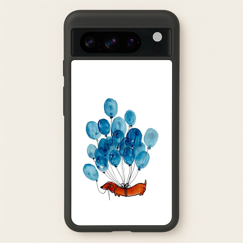 Dachshund And Balloons - Phone Case for Google Pixel 8 Pro