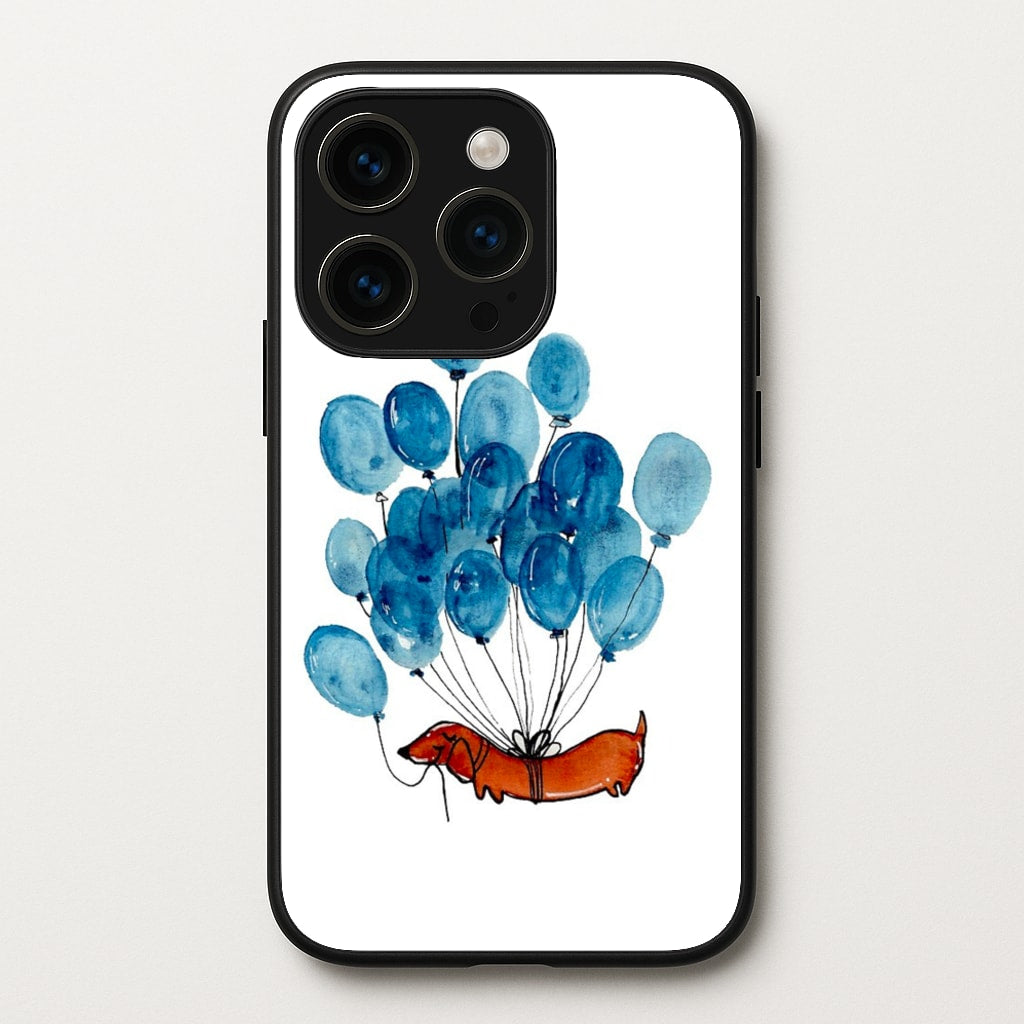 Dachshund And Balloons - Phone Case for iPhone 15 Pro Max
