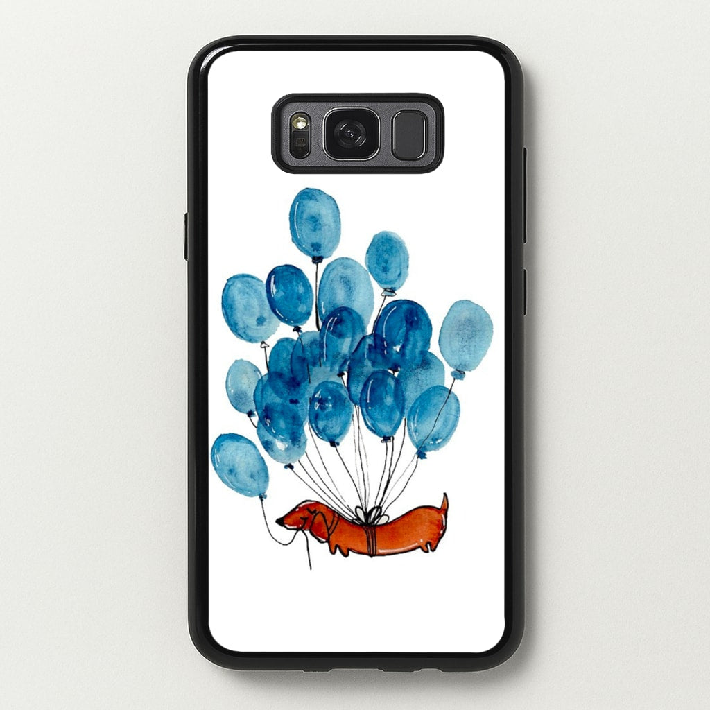 Dachshund And Balloons - Phone Case for Galaxy S8 Plus