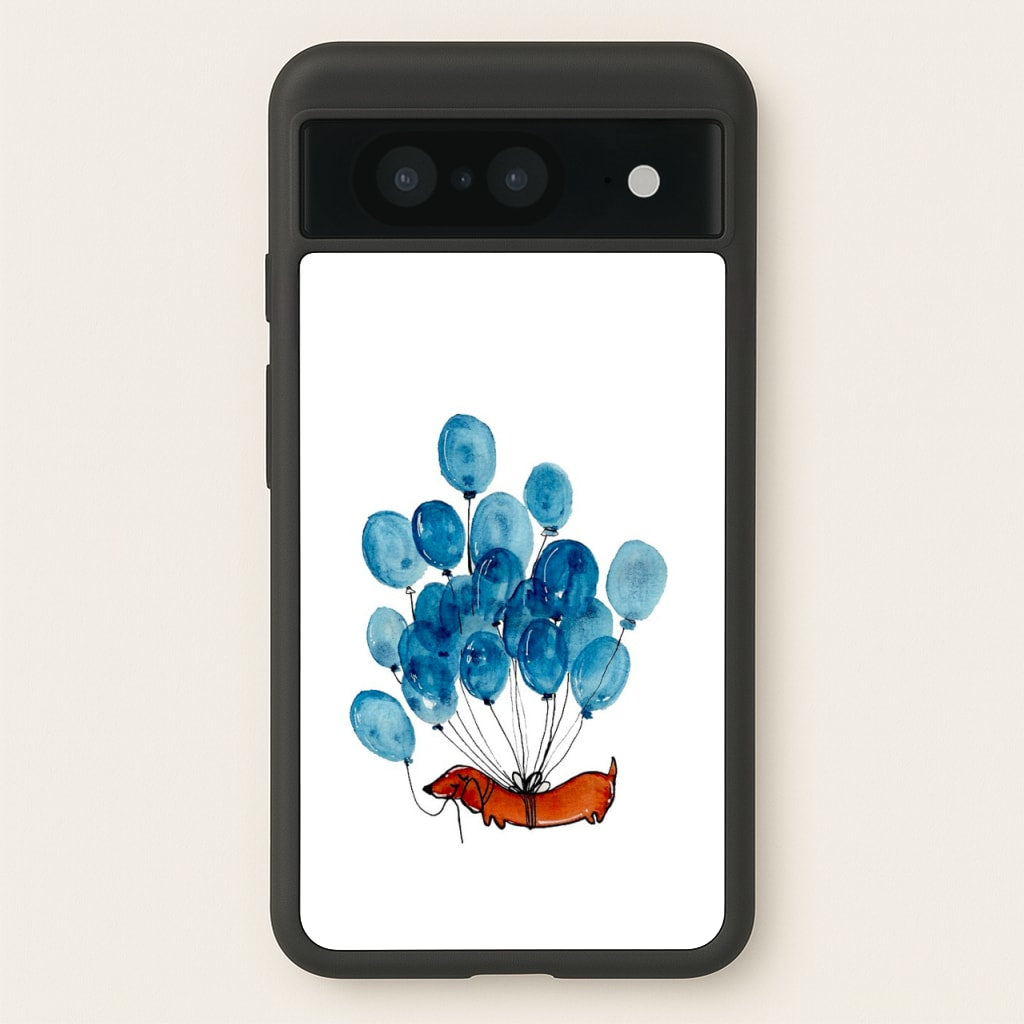 Dachshund And Balloons - Phone Case for Google Pixel 8