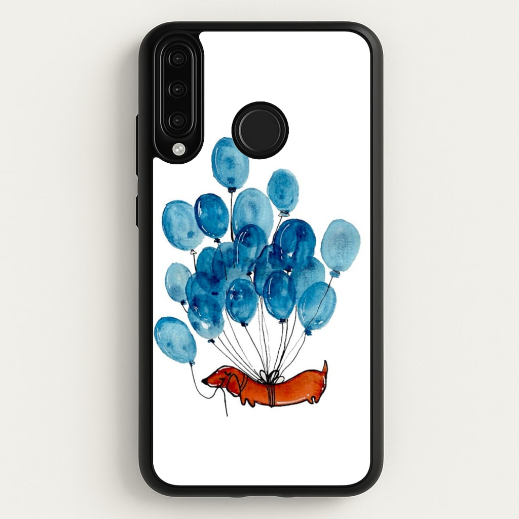 Dachshund And Balloons - Phone Case for Huawei P30 Lite