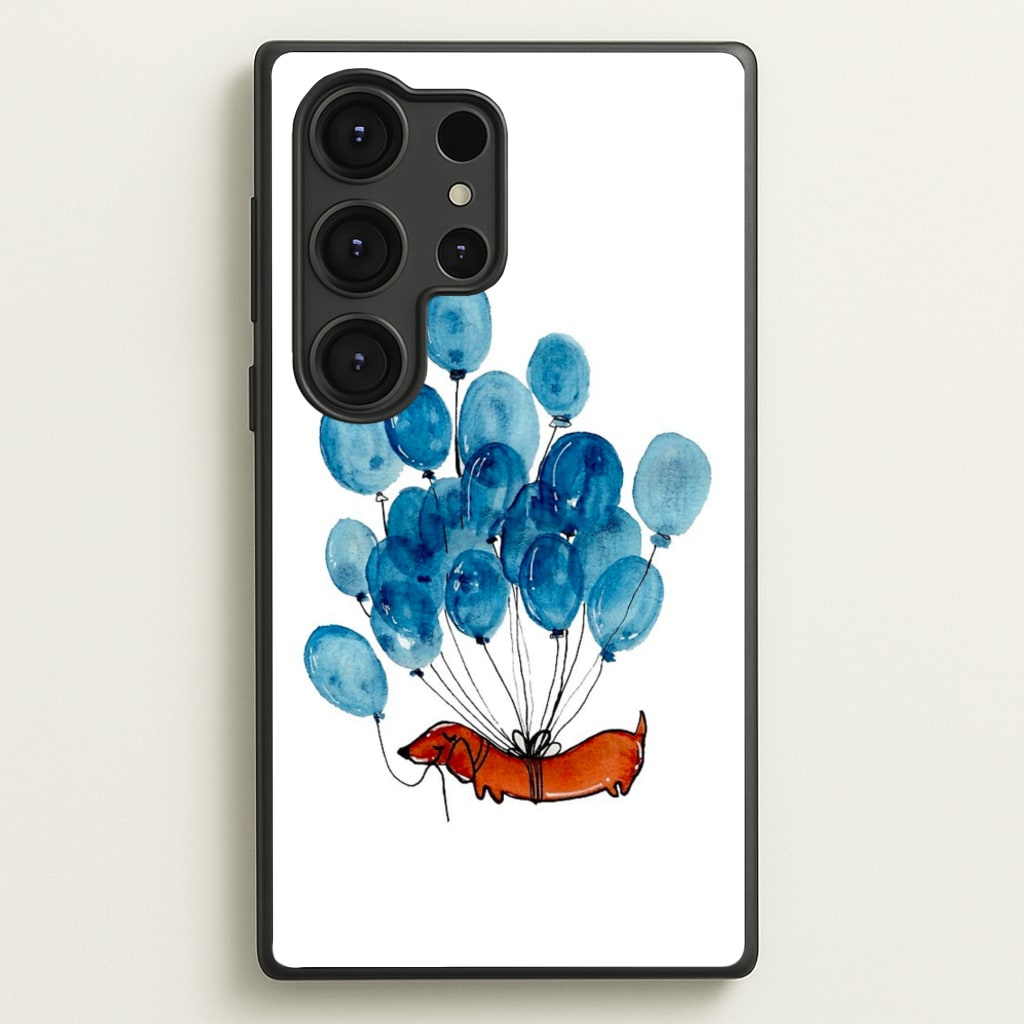 Dachshund And Balloons - Phone Case for Galaxy S25 Ultra