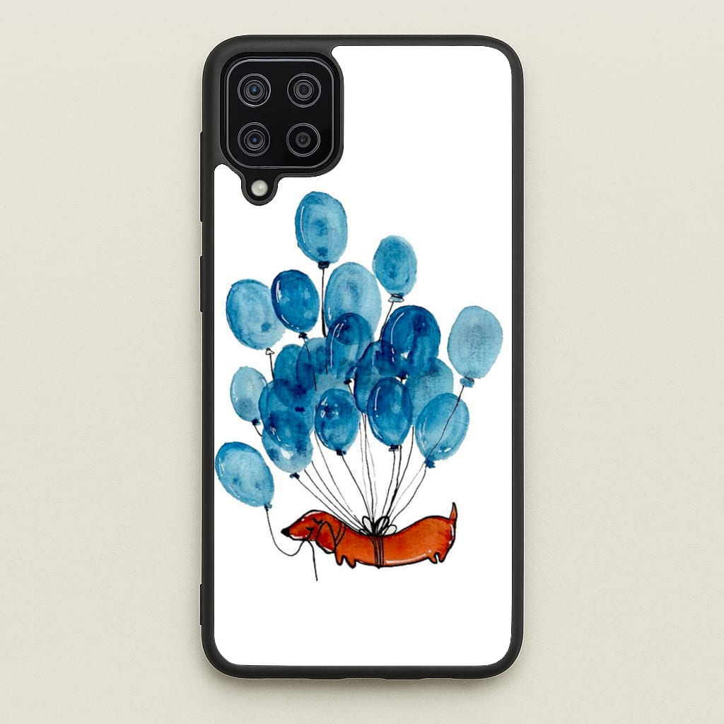 Dachshund And Balloons - Phone Case for Galaxy A12