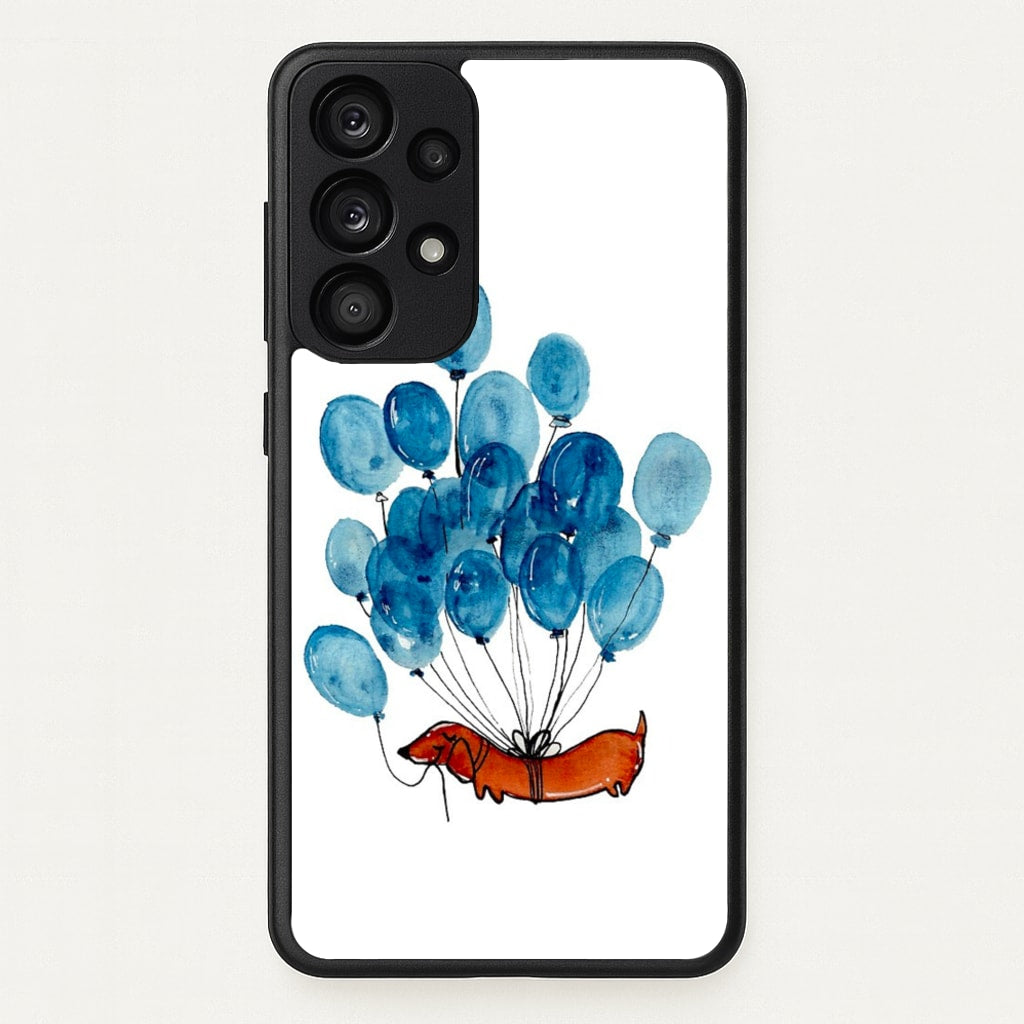 Dachshund And Balloons - Phone Case for Galaxy A53
