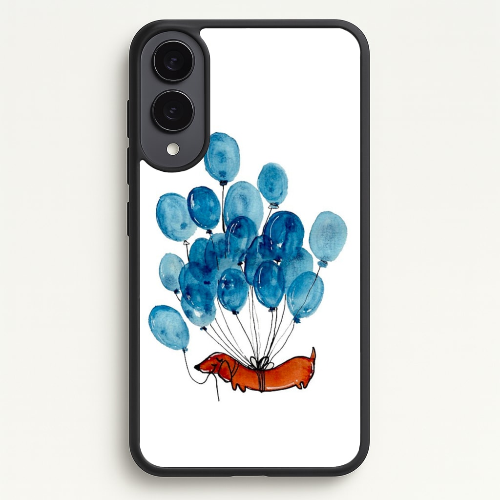 Dachshund And Balloons - Phone Case for Galaxy S25 Edge
