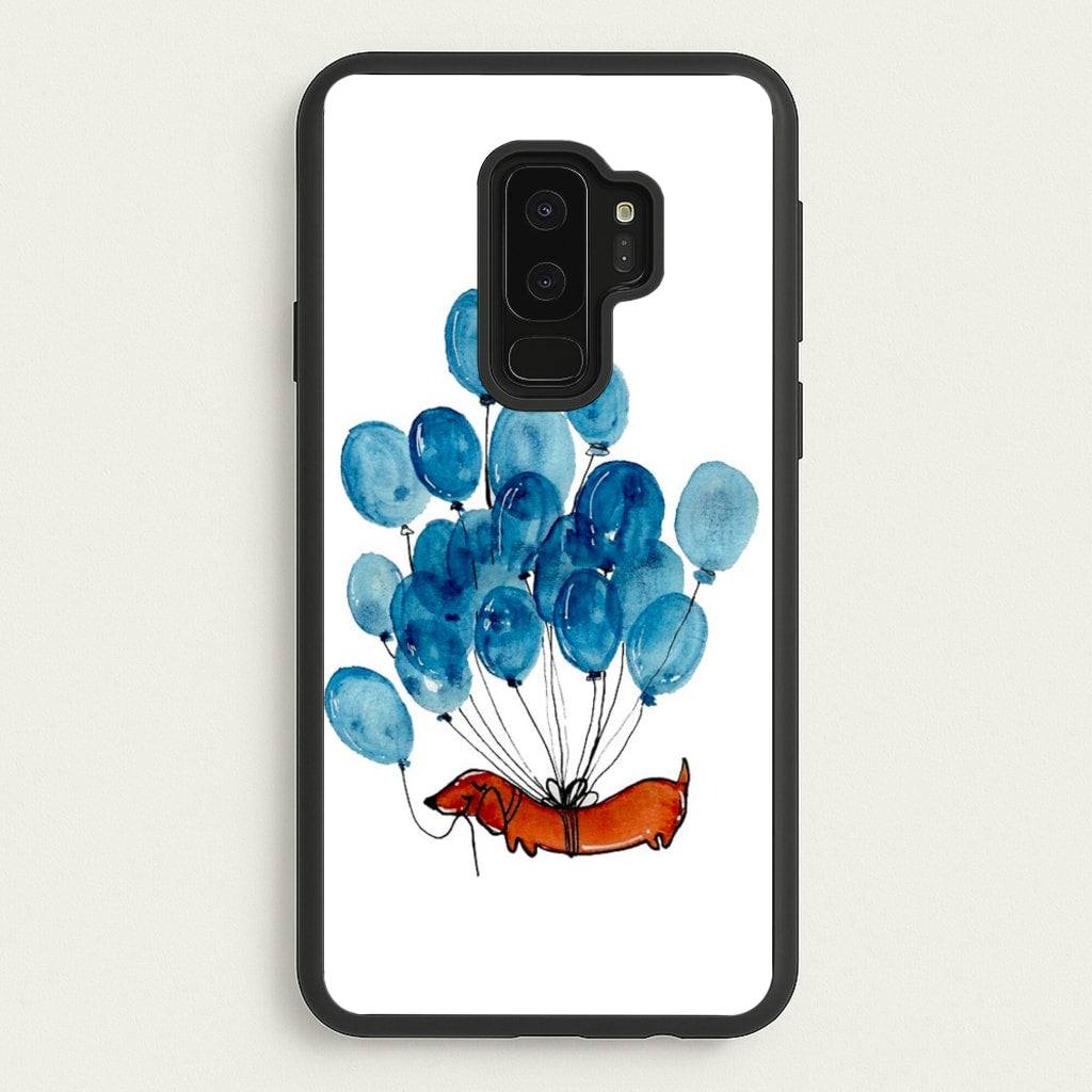 Dachshund And Balloons - Phone Case for Galaxy S9 Plus