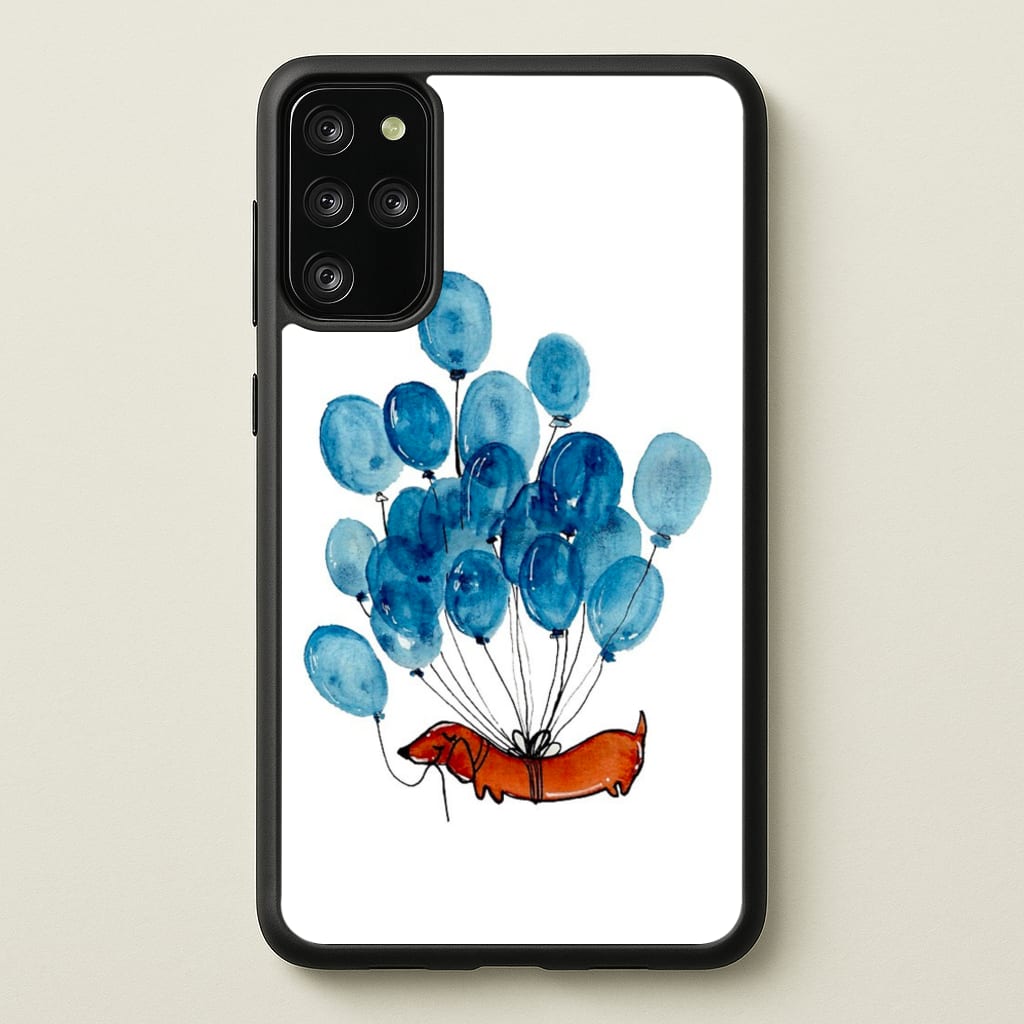 Dachshund And Balloons - Phone Case for Galaxy S20 Plus