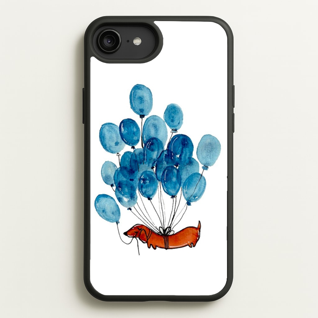 Dachshund And Balloons - Phone Case for iPhone 6 Plus / 7 Plus / 8 Plus