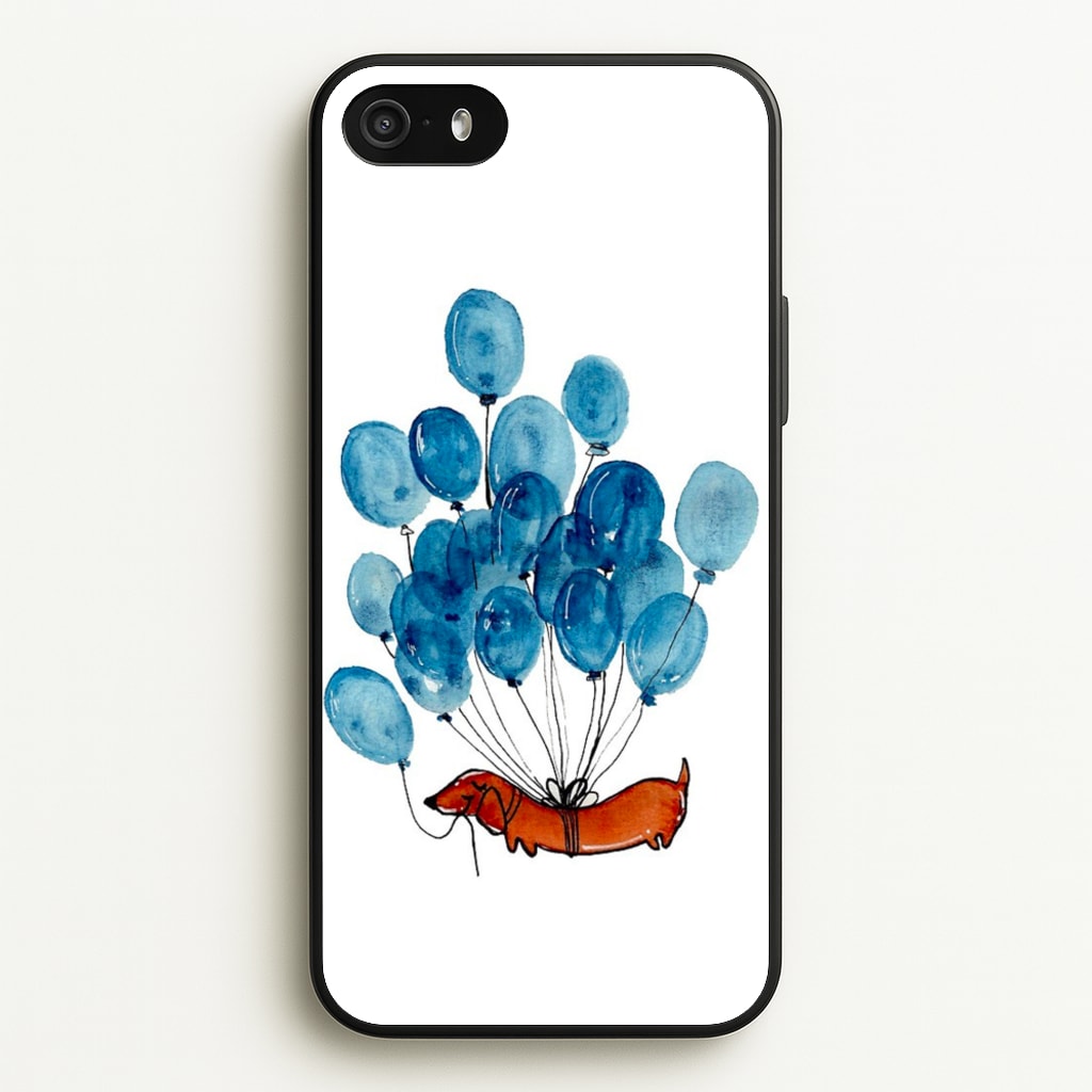 Dachshund And Balloons - Phone Case for iPhone 5 / 5s / SE 2016
