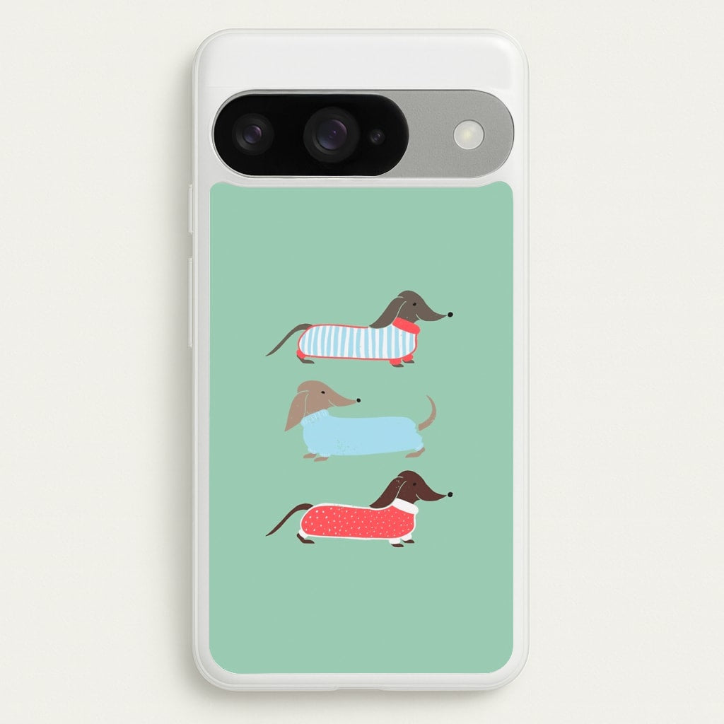 Sausage Dogs in Jumpers Phone Case for Google Pixel 10 / 10 Pro