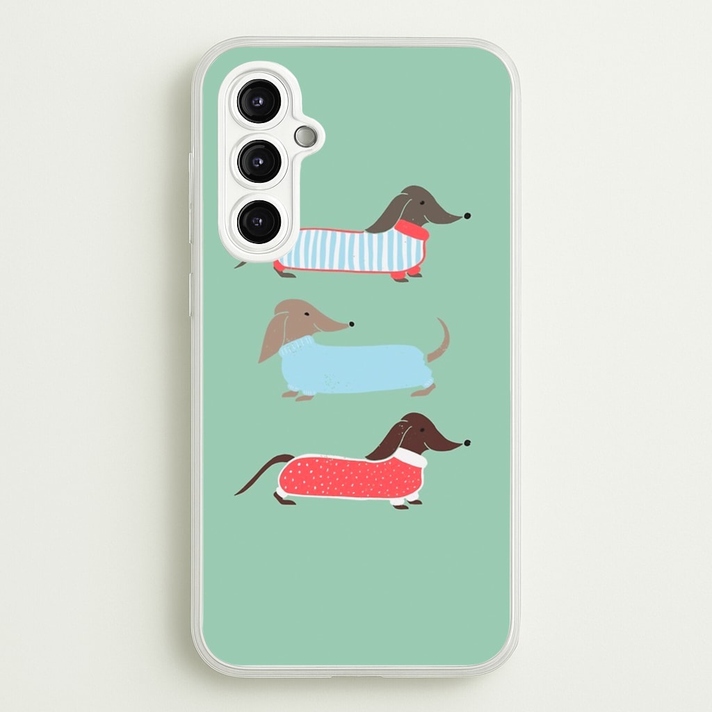 Sausage Dogs in Jumpers - Phone Case for Galaxy A14