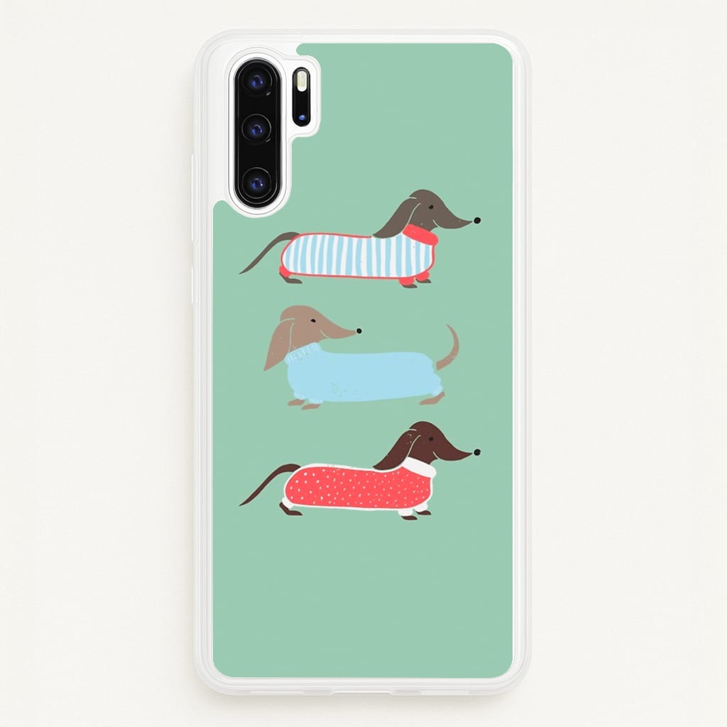 Sausage Dogs in Jumpers - Phone Case for Huawei P30 Pro