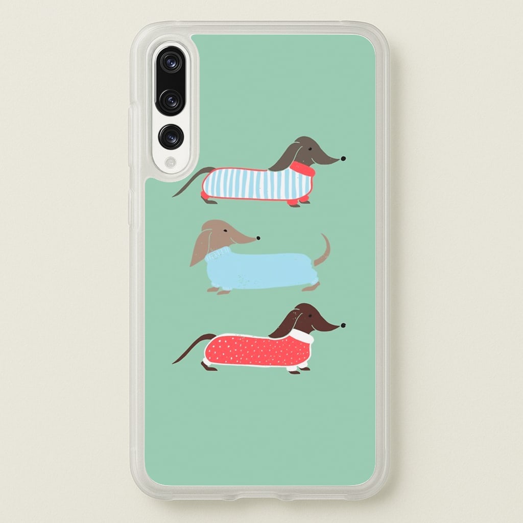Sausage Dogs in Jumpers - Phone Case for Huawei P20 Pro