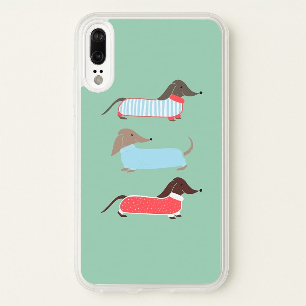Sausage Dogs in Jumpers - Phone Case for Huawei P20