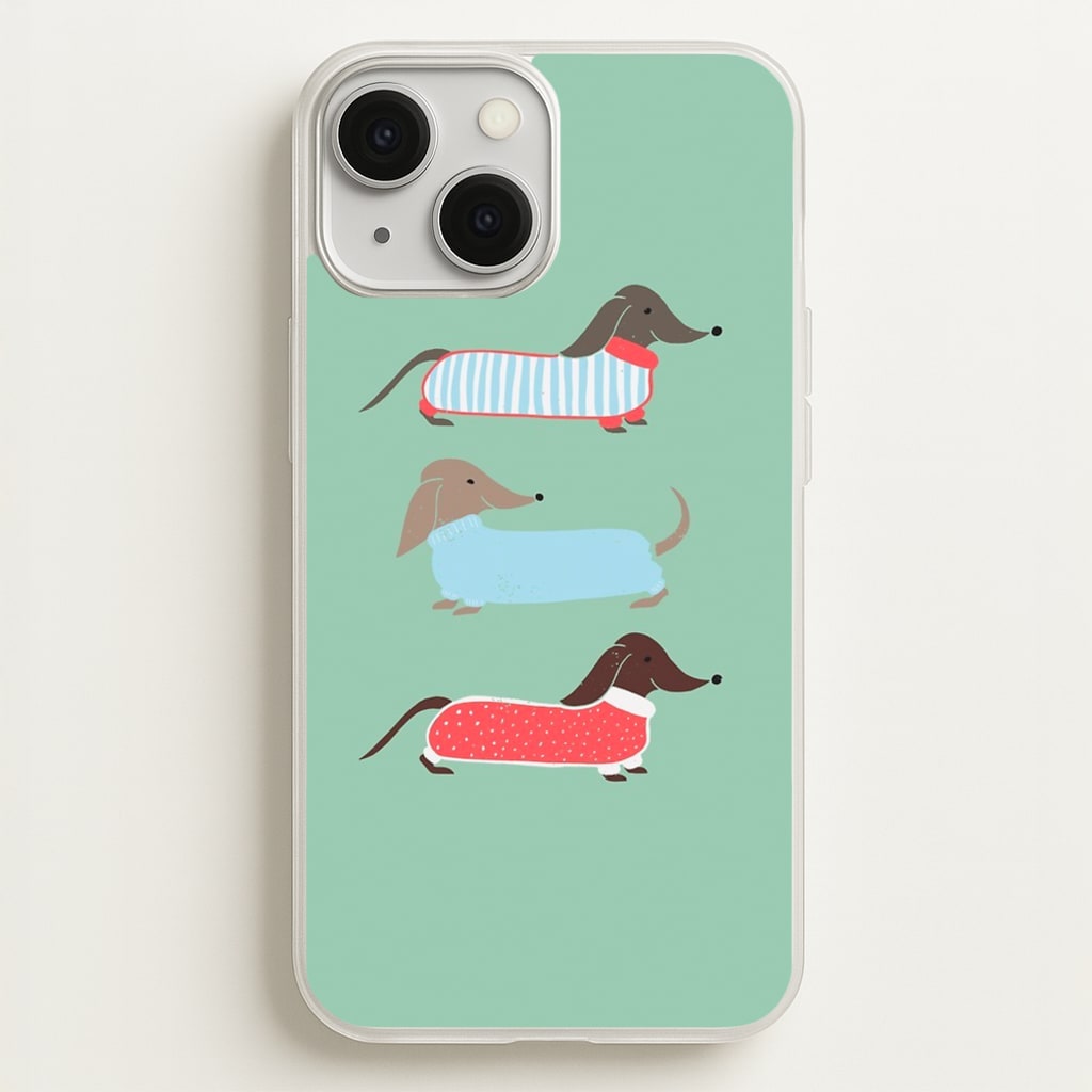 Sausage Dogs in Jumpers - Phone Case for iPhone 13 Mini