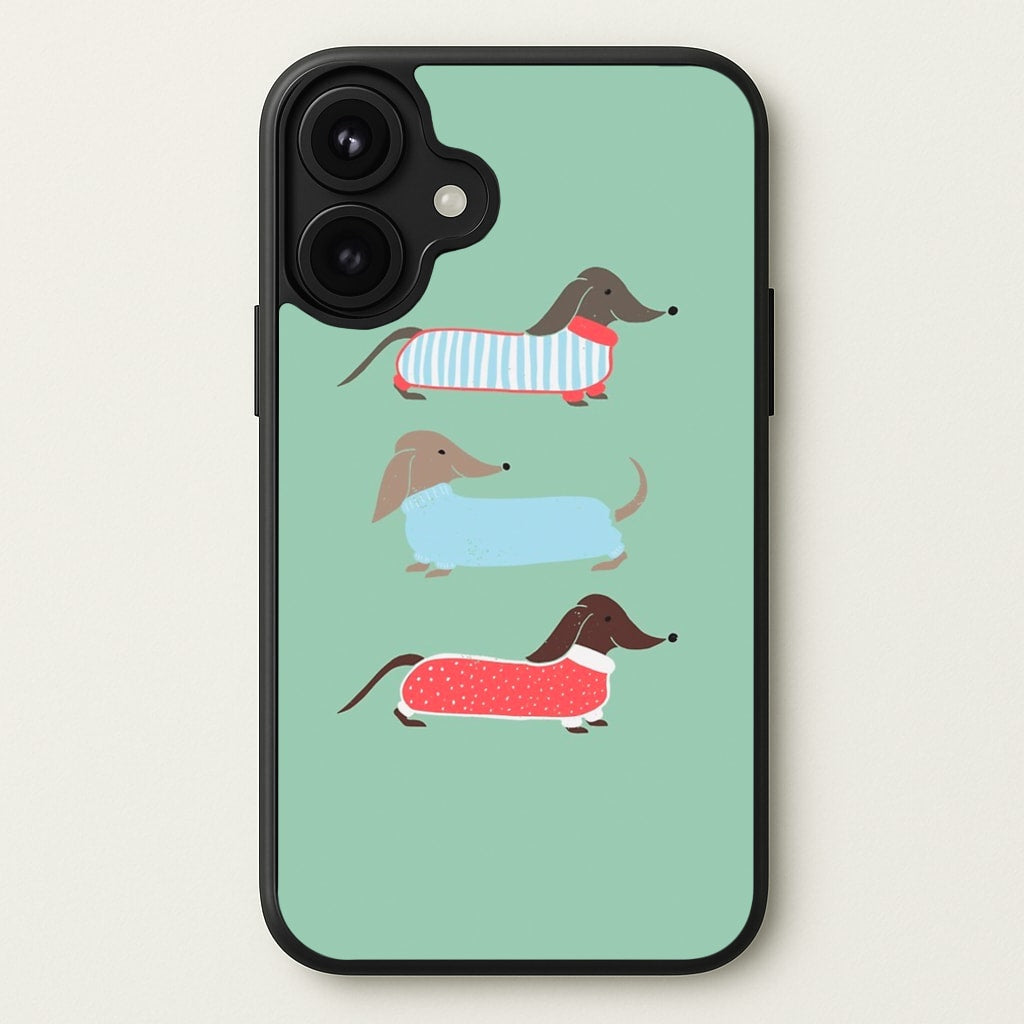 Sausage Dogs in Jumpers Phone Case for iPhone 17