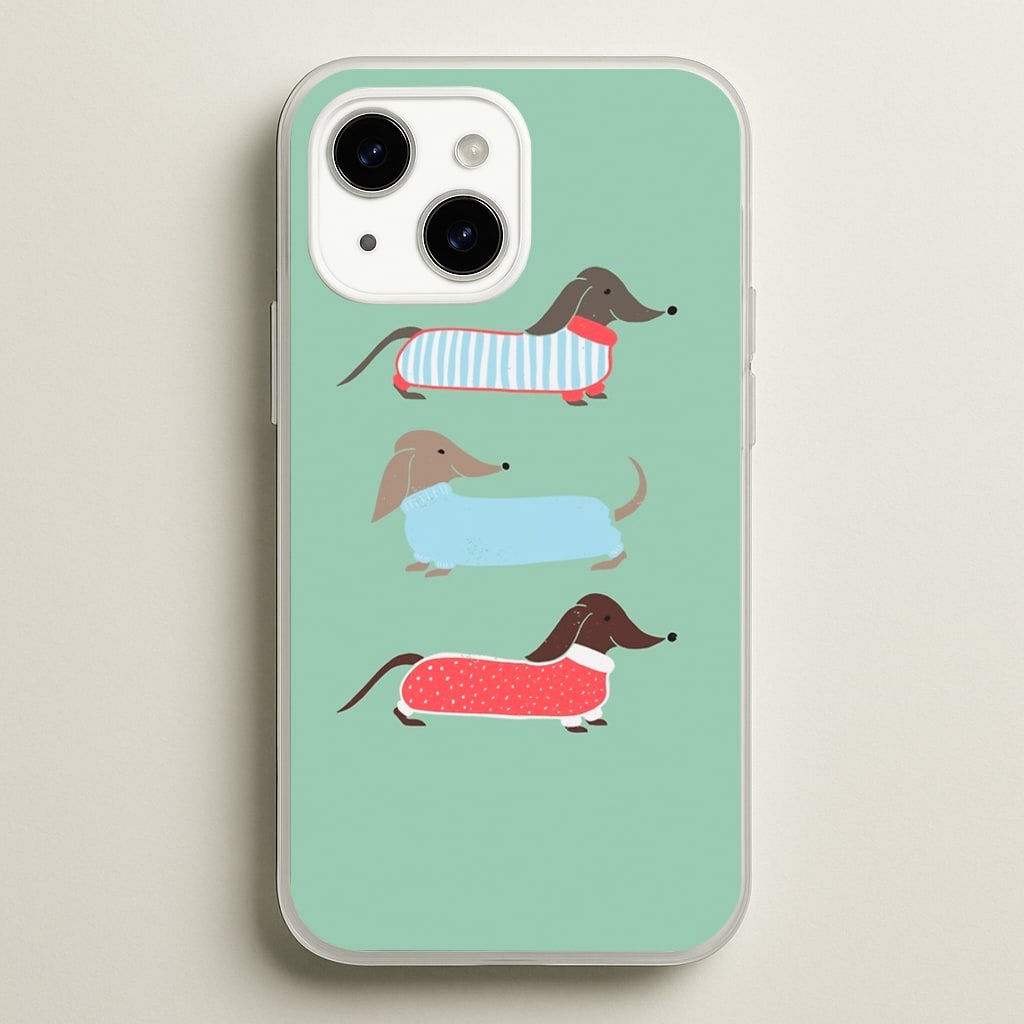 Sausage Dogs in Jumpers - Phone Case for iPhone 14 Plus