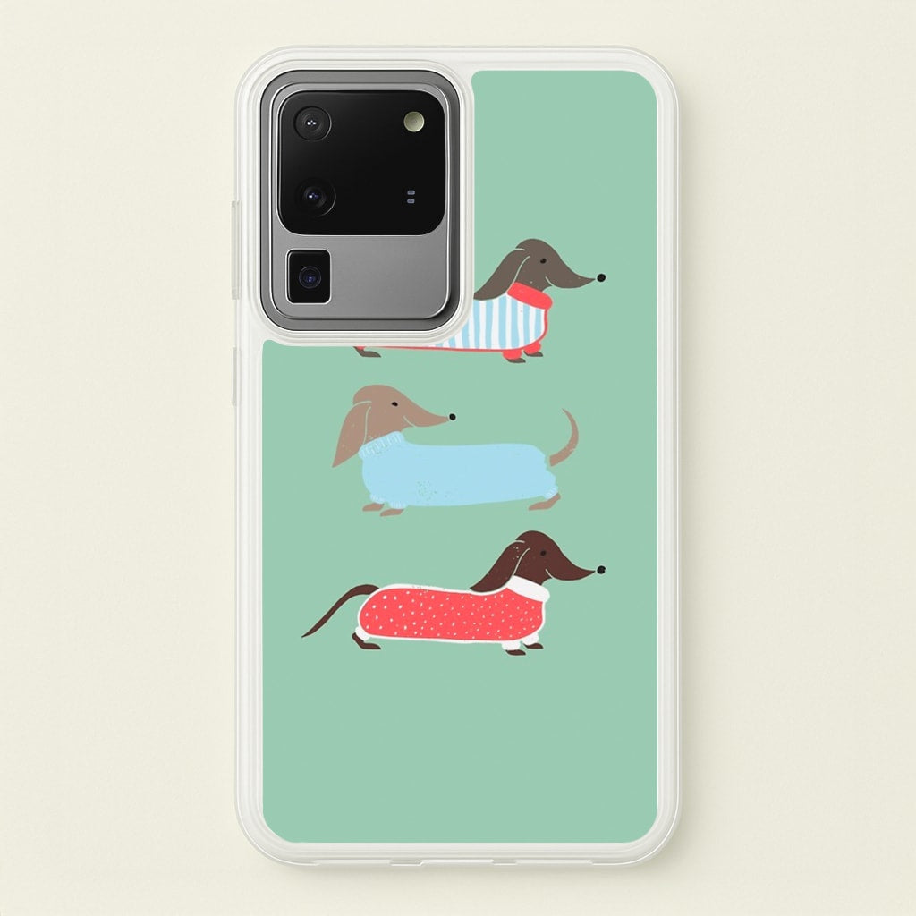 Sausage Dogs in Jumpers - Phone Case for Galaxy S20 Ultra