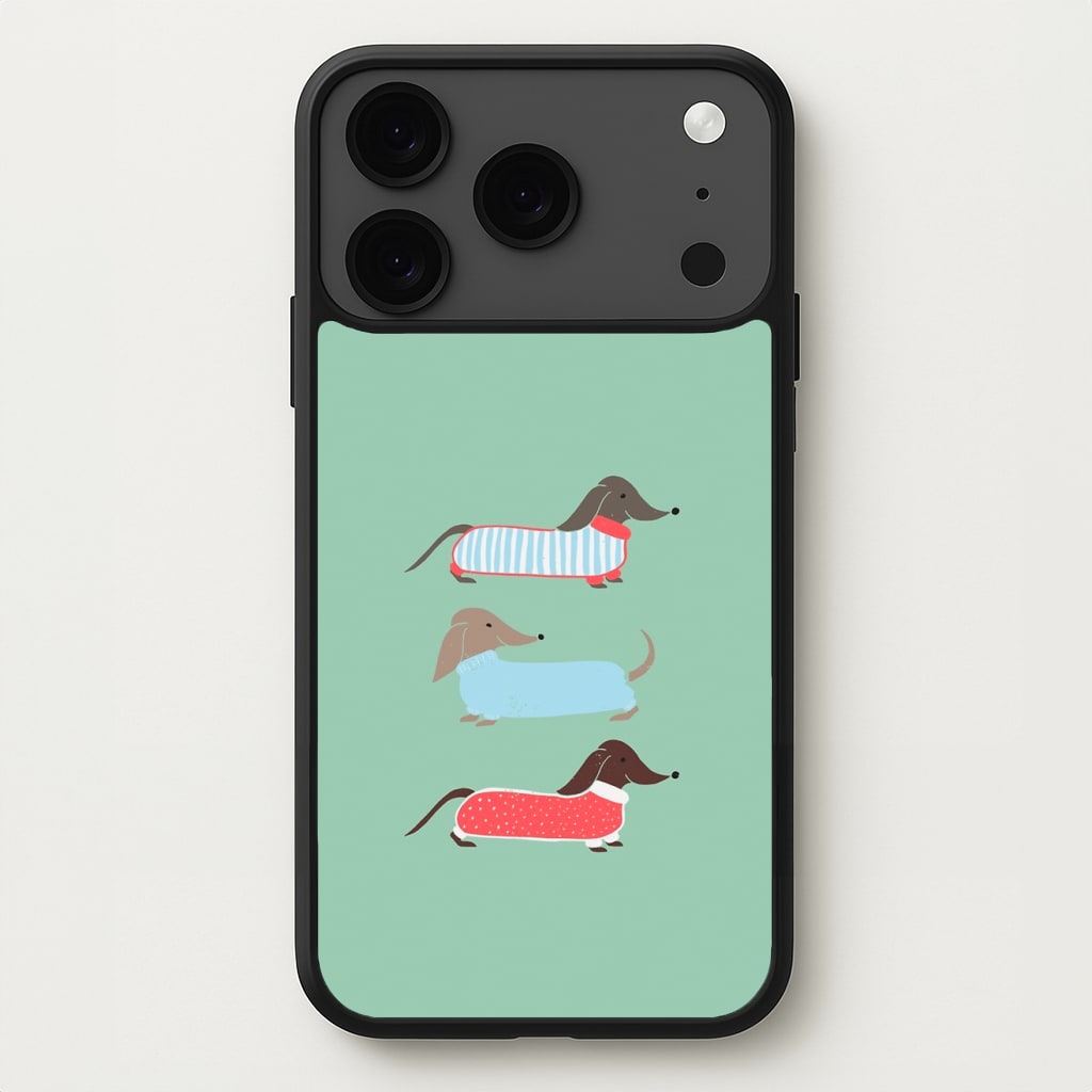 Sausage Dogs in Jumpers Phone Case for iPhone 17 Pro Max
