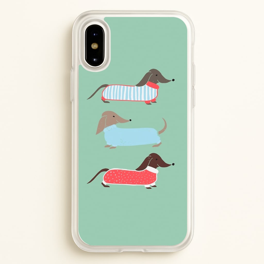 Sausage Dogs in Jumpers - Phone Case for iPhone X / XS
