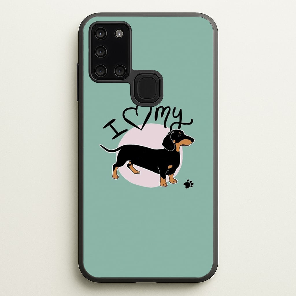 I Love My Dachshund - Phone Case for Galaxy A21s