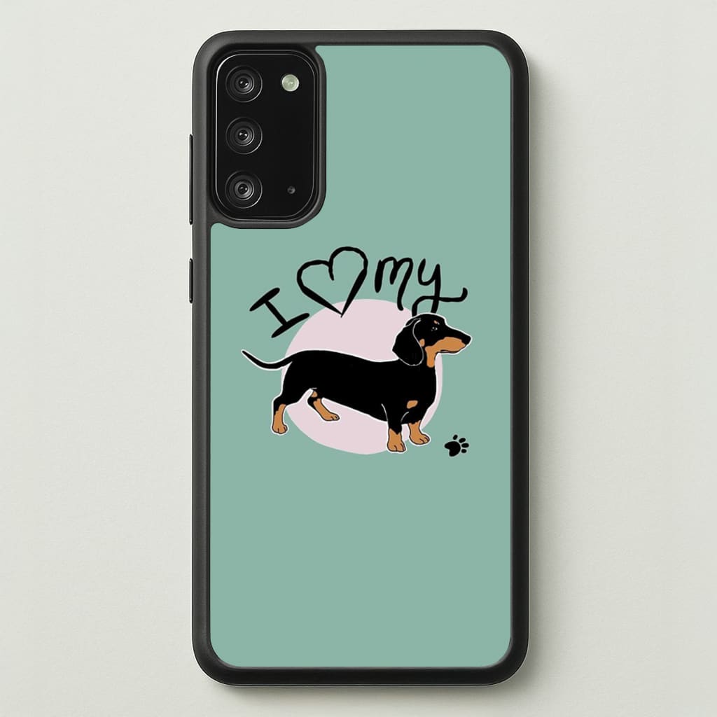 I Love My Dachshund - Phone Case for Galaxy Note 20