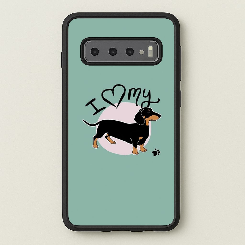 I Love My Dachshund - Phone Case for Galaxy S10 Plus