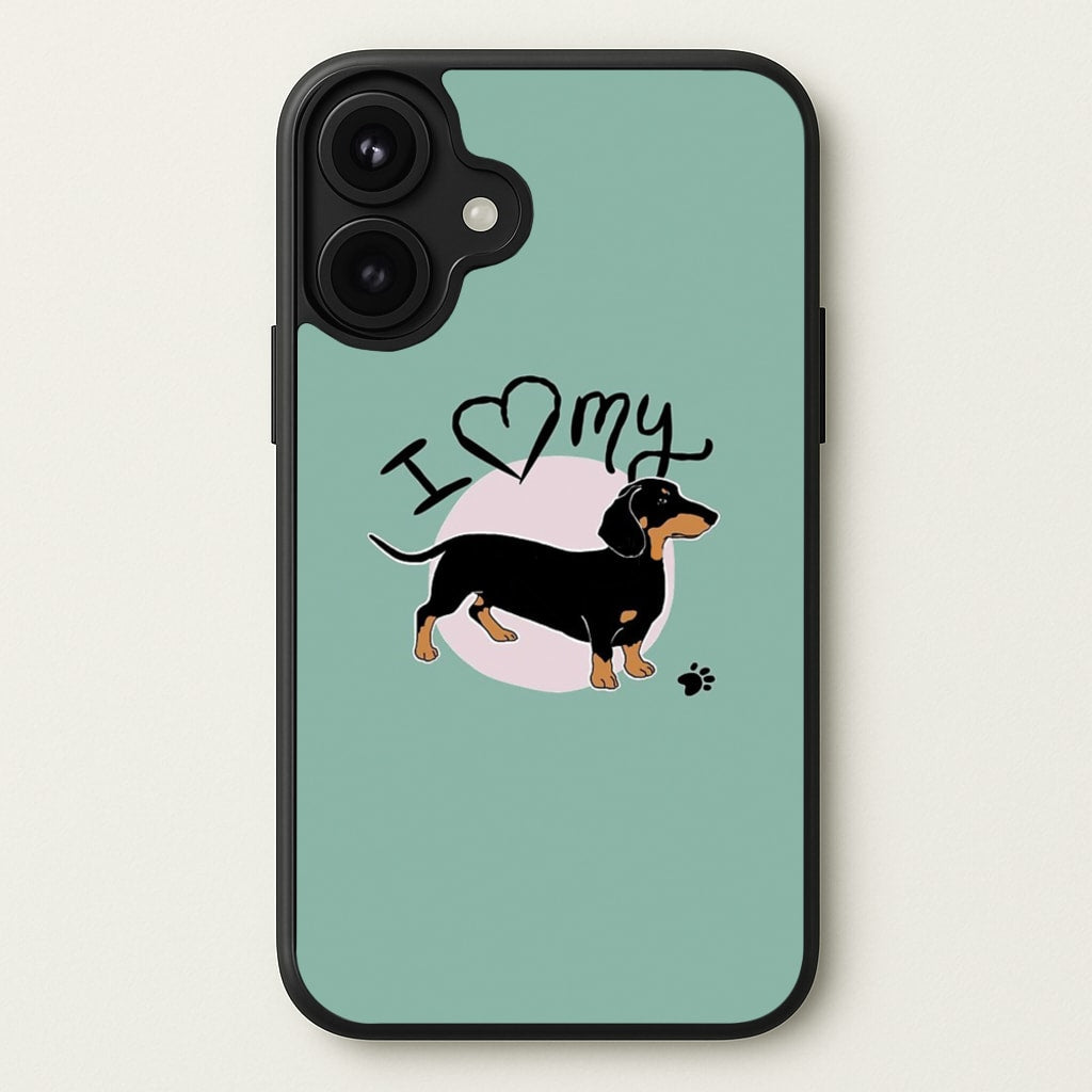 I Love My Dachshund Phone Case for iPhone 17