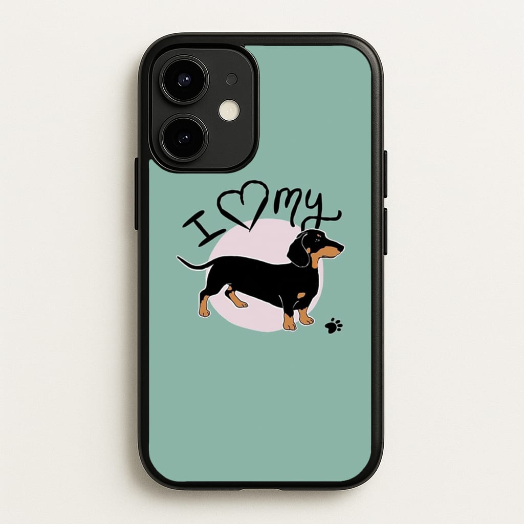 I Love My Dachshund - Phone Case for iPhone 12 / 12 Pro