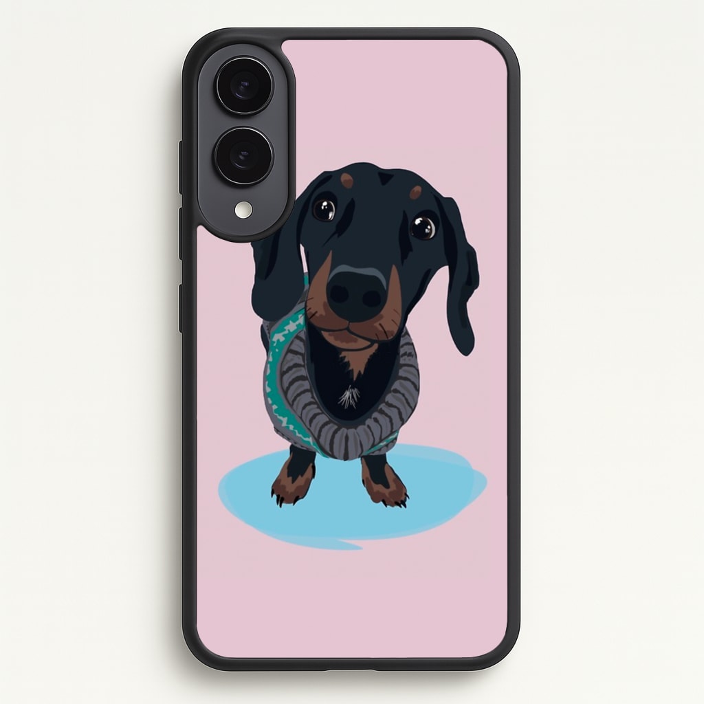 Cartoon Dachshund - Phone Case for Galaxy S25 Edge