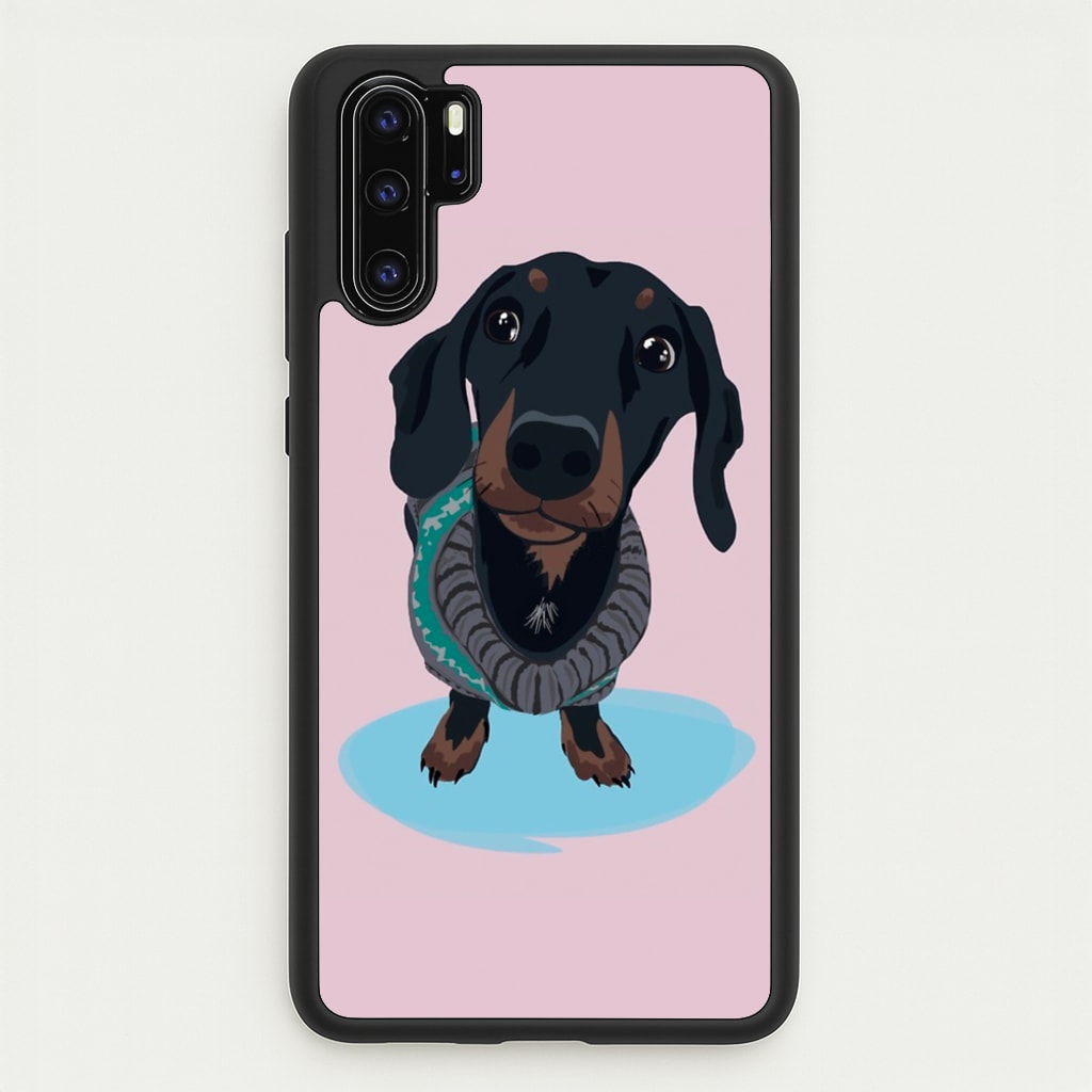 Cartoon Dachshund - Phone Case for Huawei P30 Pro