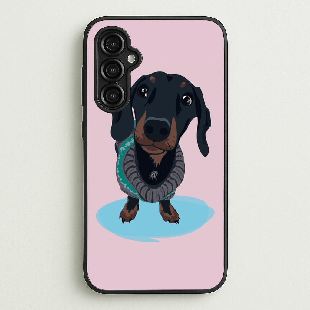 Cartoon Dachshund - Phone Case for Galaxy A14