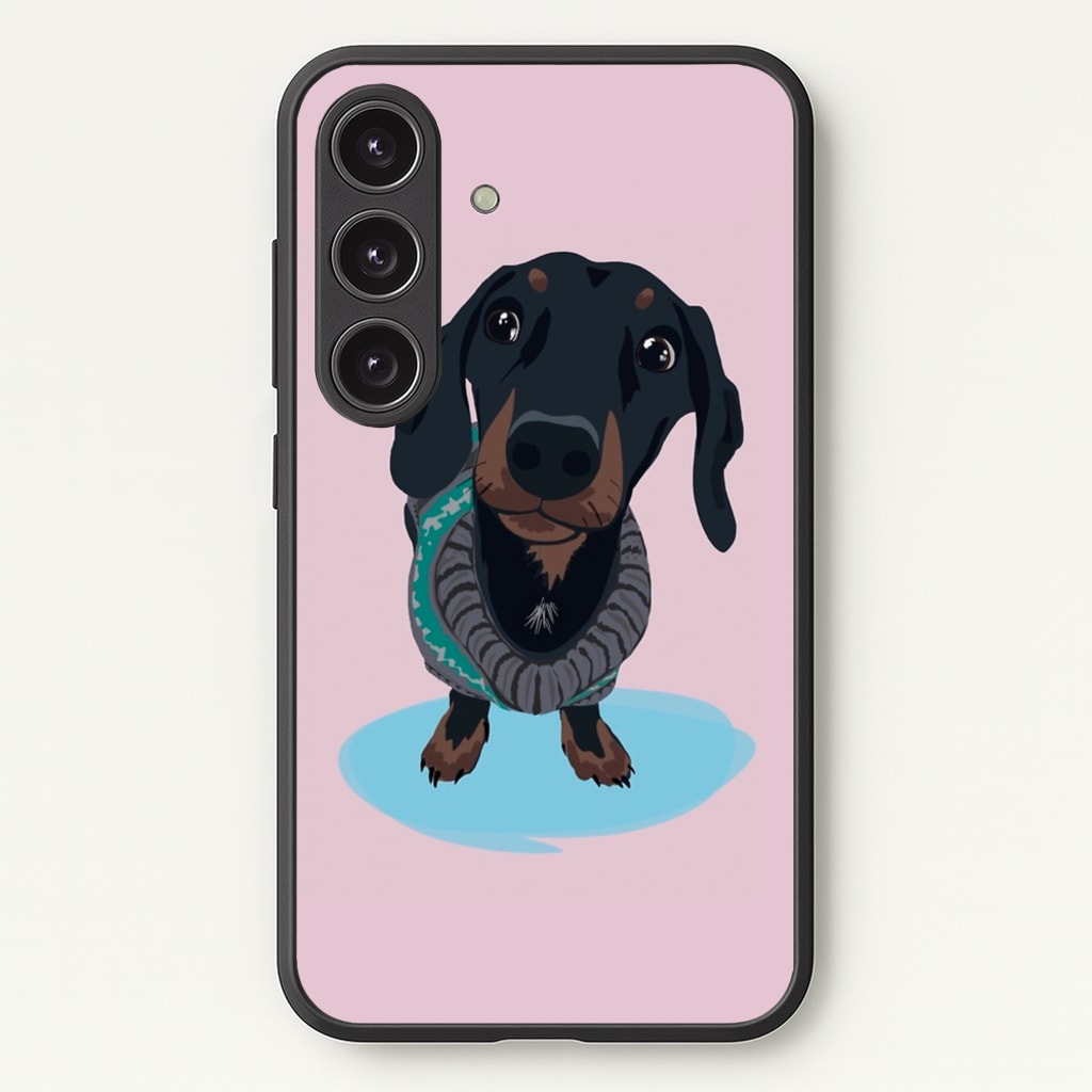 Cartoon Dachshund - Phone Case for Galaxy S25
