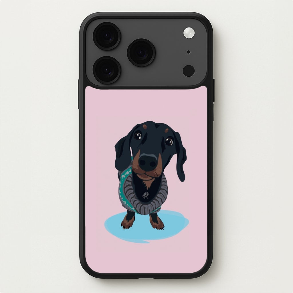 Cartoon Dachshund Phone Case for iPhone 17 Pro