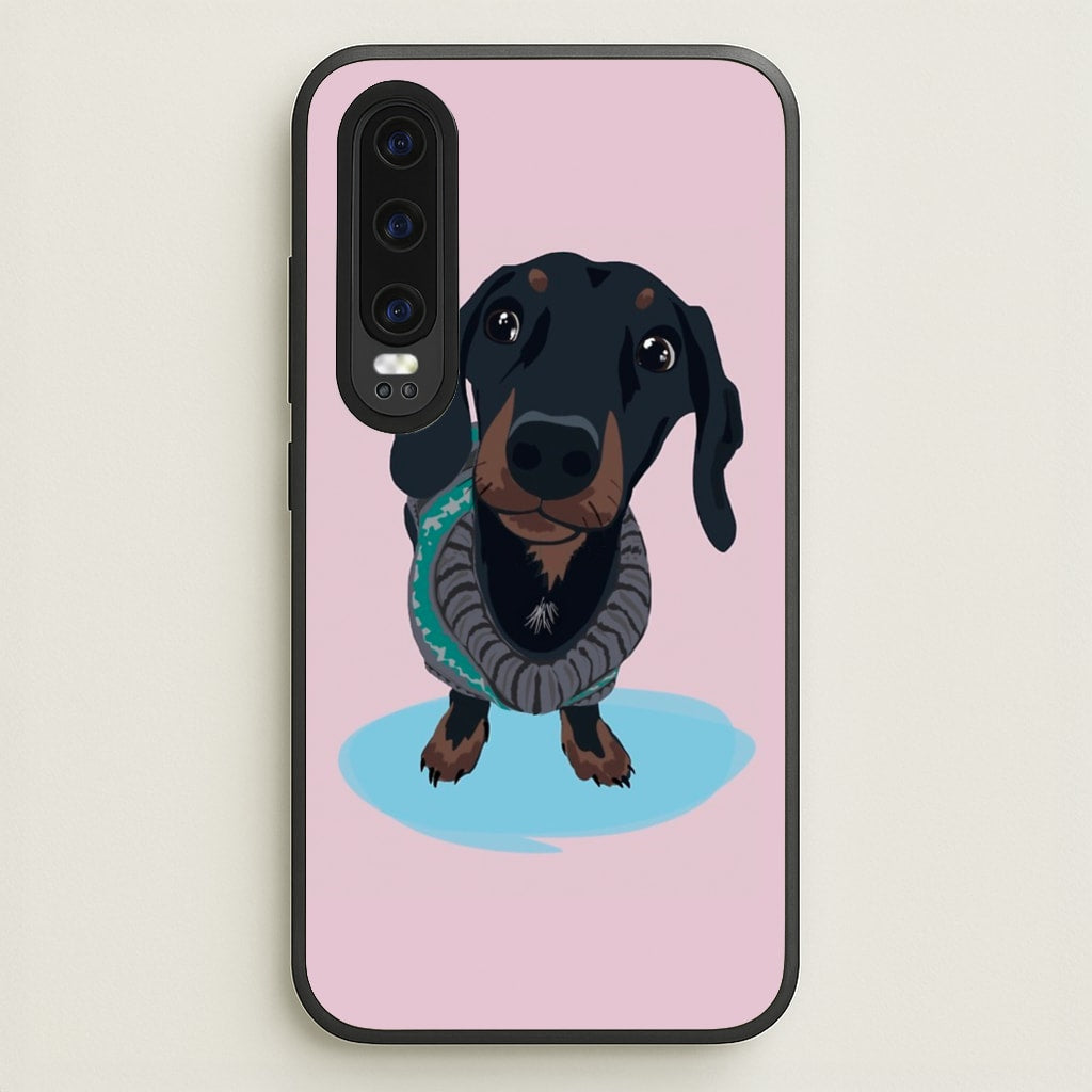 Cartoon Dachshund - Phone Case for Huawei P30