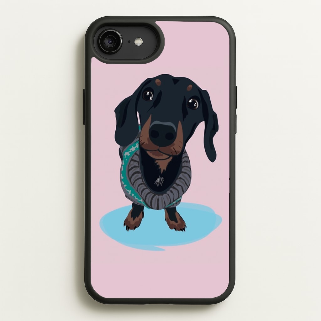 Cartoon Dachshund - Phone Case for iPhone 6 Plus / 7 Plus / 8 Plus