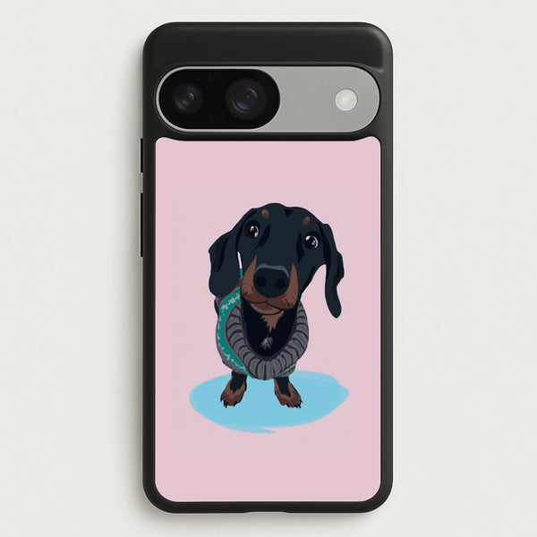 Cartoon Dachshund - Phone Case for Google Pixel 9 / 9 Pro