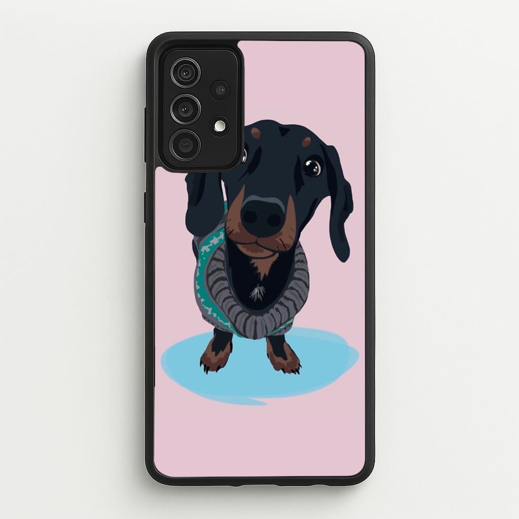 Cartoon Dachshund - Phone Case for Galaxy A52 / A52s