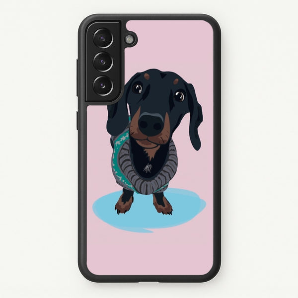 Cartoon Dachshund - Phone Case for Galaxy S21 Plus