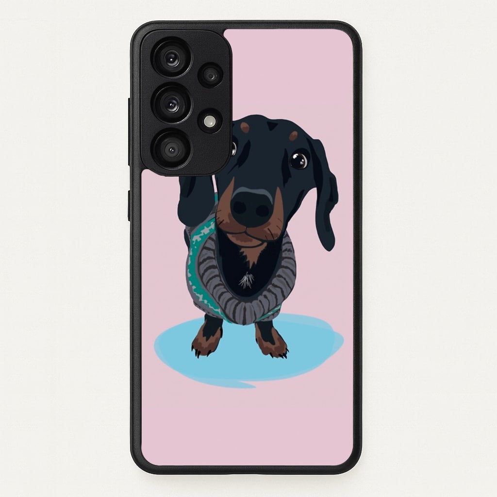 Cartoon Dachshund - Phone Case for Galaxy A53