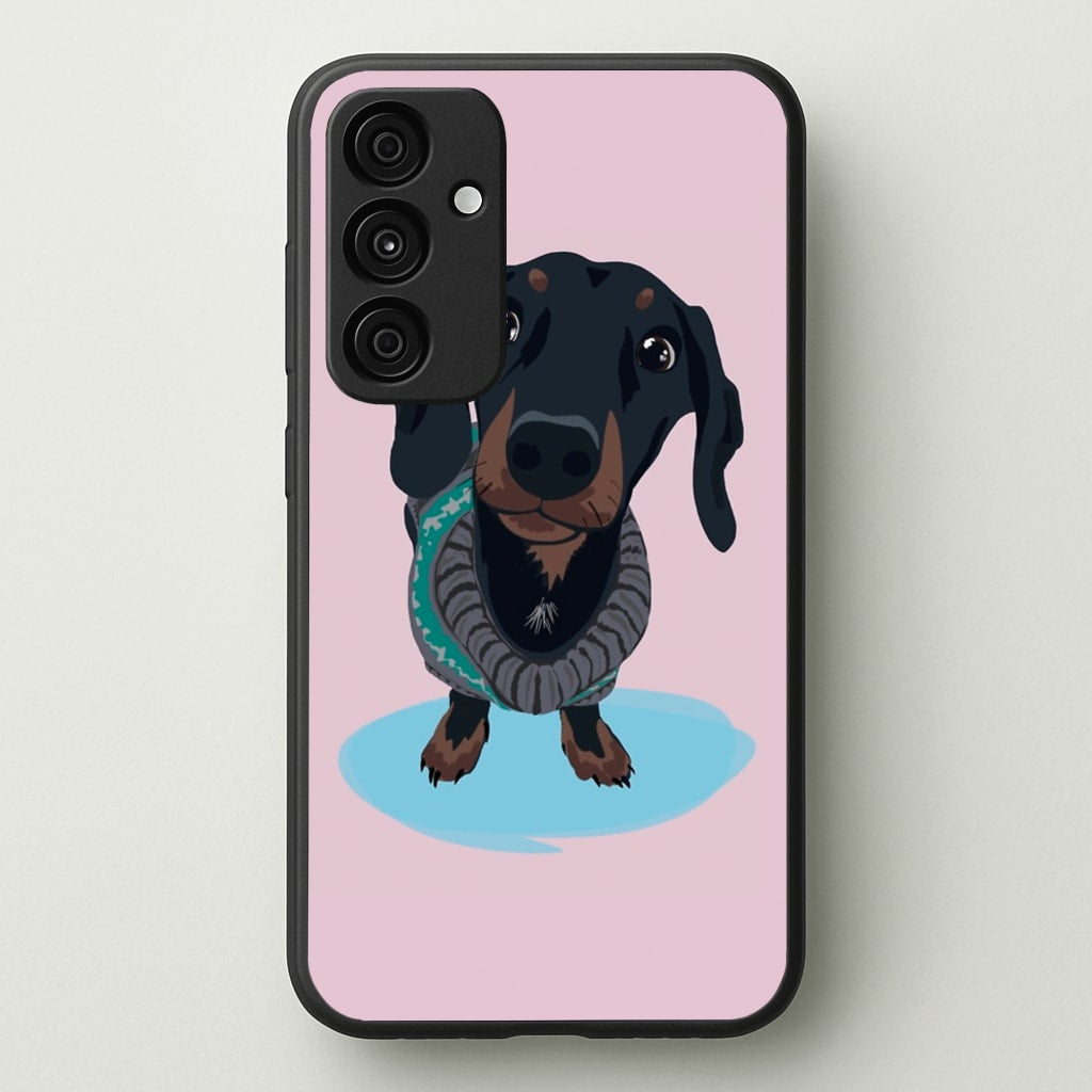Cartoon Dachshund - Phone Case for Galaxy A35