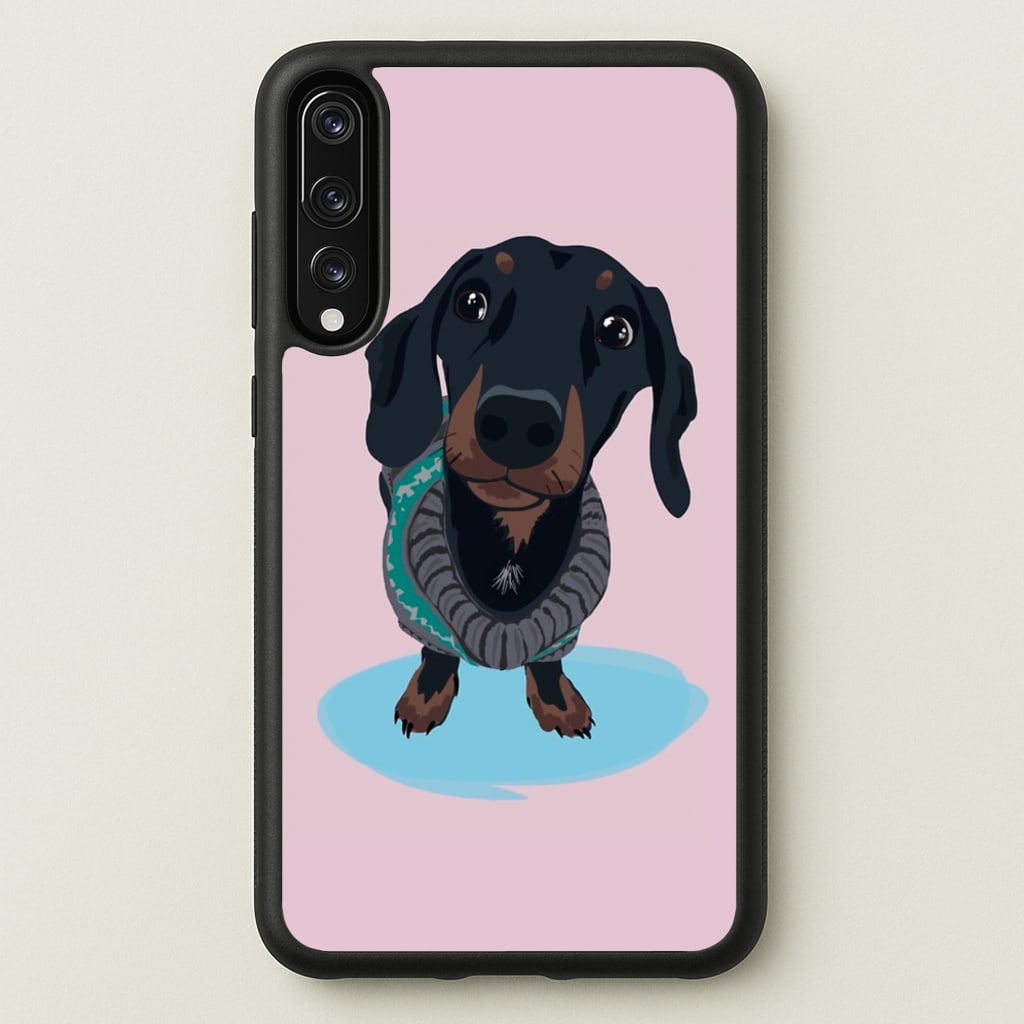 Cartoon Dachshund - Phone Case for Huawei P20 Pro