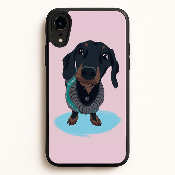 Cartoon Dachshund - Phone Case for iPhone XR
