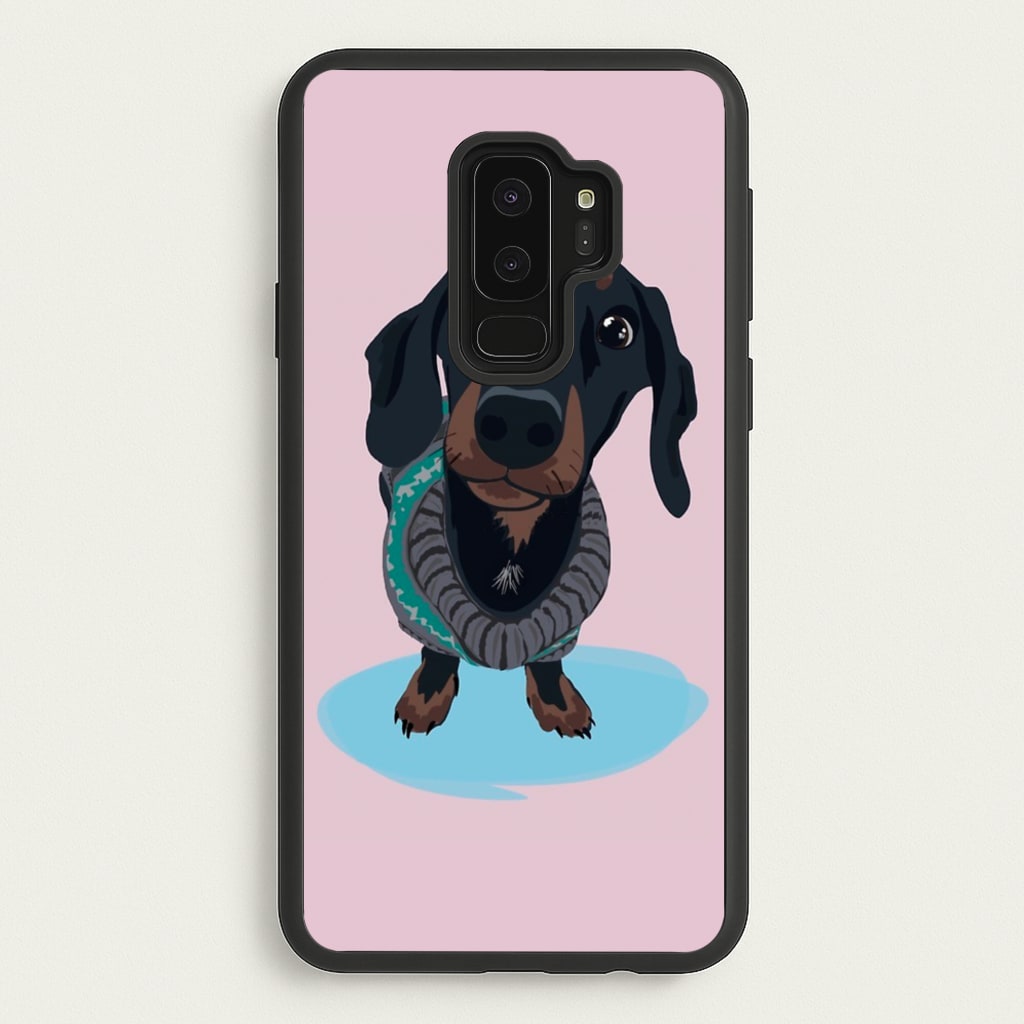Cartoon Dachshund - Phone Case for Galaxy S9 Plus