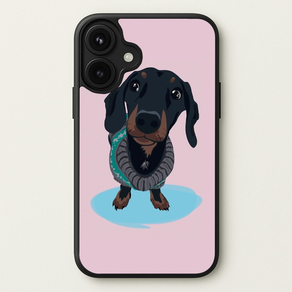 Cartoon Dachshund Phone Case for iPhone 17
