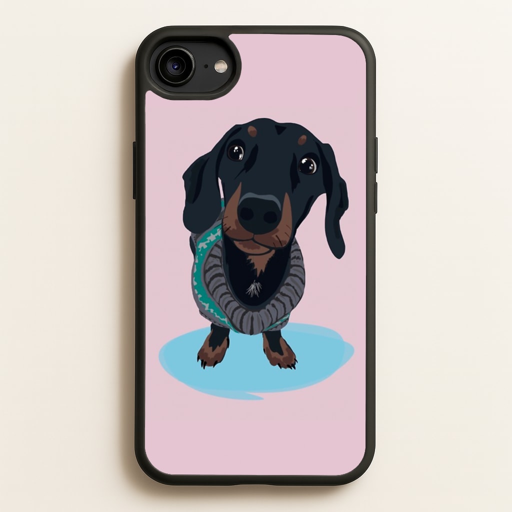 Cartoon Dachshund - Phone Case for iPhone 6 / 7 / 8 / SE