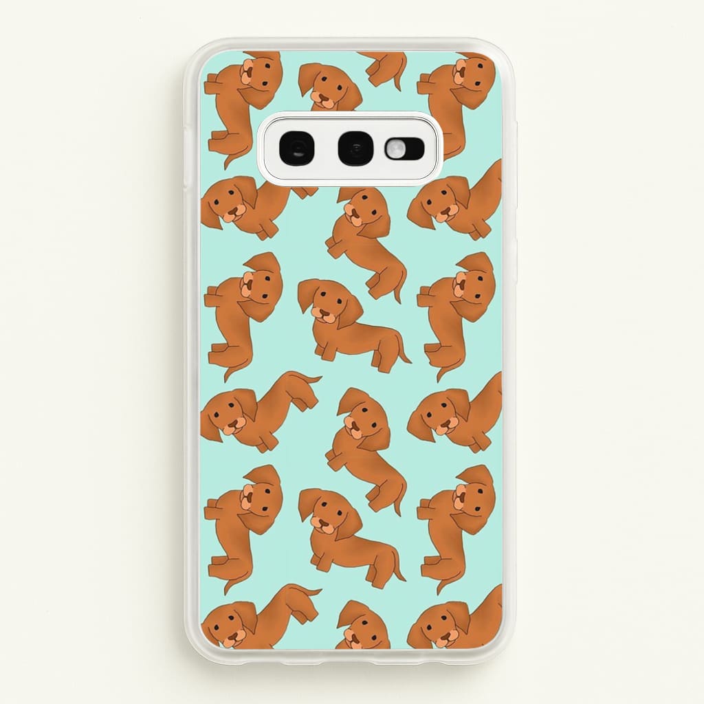 Sausage Dog Pattern - Phone Case for Galaxy S10e