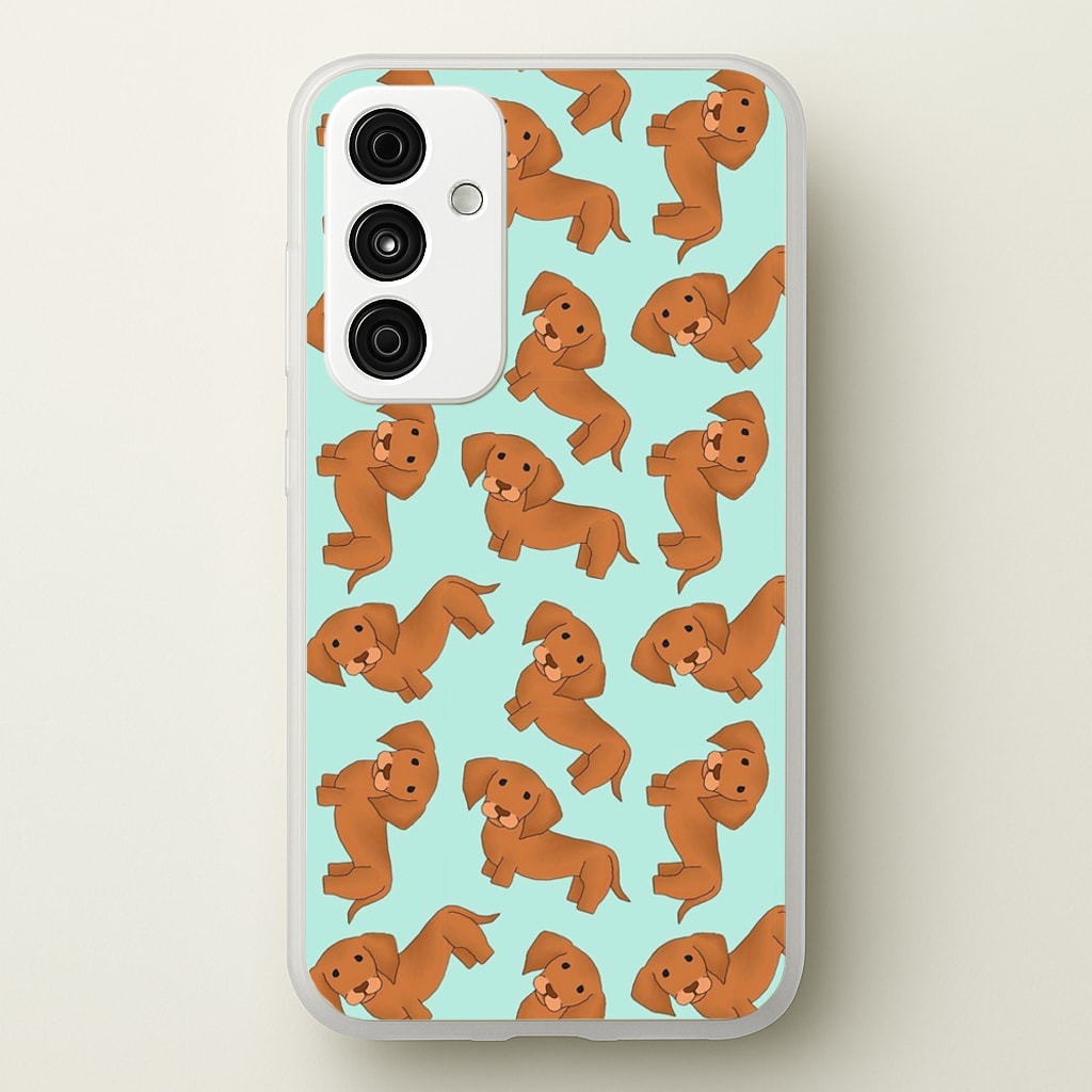 Sausage Dog Pattern - Phone Case for Galaxy A55