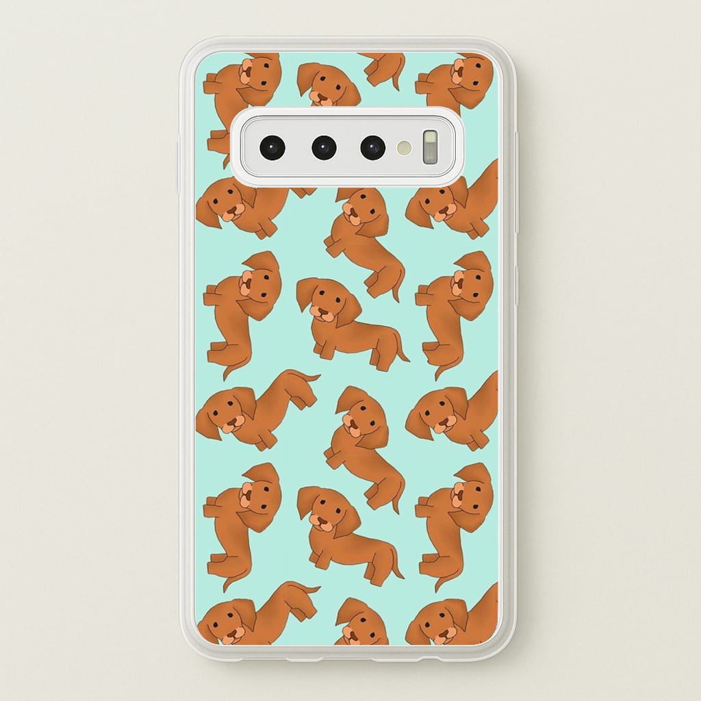 Sausage Dog Pattern - Phone Case for Galaxy S10 Plus