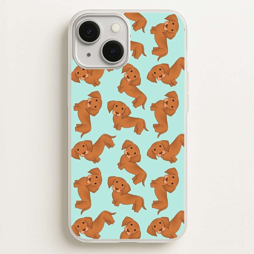 Sausage Dog Pattern - Phone Case for iPhone 13 Mini